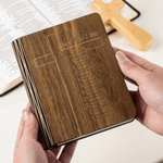 Personalised Engraved Cross Bible Verse Wooden LED Book Lamp with Name Home Decor Baptism Birthday Gift for Family Friend Christian