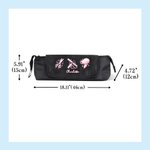 Personalised Pink Pattern Waterproof Hair Styling Tool Storage Bag with Name and Removable Insulated Pad Travel Use Birthday Gift for Hairdressers