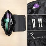 Personalised Pink Pattern Waterproof Hair Styling Tool Storage Bag with Name and Removable Insulated Pad Travel Use Birthday Gift for Hairdressers