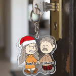 Personalizzato romantico Cartoon coppia portachiavi in acrilico con nomi uso quotidiano San Valentino regalo di anniversario per la coppia fidanzato fidanzata