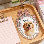 Personalisierte Aquarell 1-3 Haustier Fotos Bogen Rahmen Acryl Kühlschrank Magnet mit Namen Home Decor Haustier Party Geburtstag Geschenk für Tierbesitzer Liebhaber