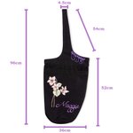 Personalized Birth Flower Large Capacity Canvas Yoga Mat Bag with Name Fitness Accessory Birthday Gift for Women Yoga Lovers