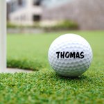 Balle de Golf Personnalisée avec Nom et Portrait Cartoon Cadeau Anniversaire pour Amateur de Golf