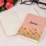 Cuaderno A5 personalizado con flor de nacimiento en estilo acuarela y nombre para uso diario regalo de cumpleaños para amigos y familia