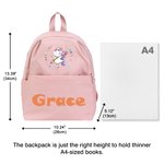 Personalized Multicolour Cute Cartoon Subject Animals Multi-Compartment Kid Backpack with Name Back to School Birthday Gift for Boys Girls