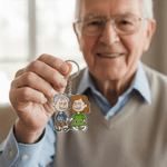 Personalizzato romantico Cartoon coppia portachiavi in acrilico con nomi uso quotidiano San Valentino regalo di anniversario per la coppia fidanzato fidanzata