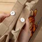 Gepersonaliseerde Leuke Hoogland Koe Jute Draagtas met Naam Verjaardagscadeau voor Highland Koe Liefhebber