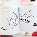 Personoitu pariskunnan kahvimukisetti täydellinen lahja ystävänpäiväksi tai merkkipäiväksi