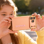 Gepersonaliseerde Color-Blocked Naam Anti-Collision Zacht Silicone Telefoonhoesje voor iPhone of Samsung Dagelijks Gebruik Verjaardagscadeau voor Haar