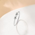 Gepersonaliseerde Meerdere Harten Letter Sterling zilveren ring sierlijke sieraden verjaardag Valentijnsdag verjaardagscadeau voor vriendin vrouw zus