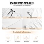 Gepersonaliseerde 1-12 gezichtsfoto's Eenvoudige kinder lijntekening pyjamabroek met naam en zakken Dagelijks dragen Verjaardagscadeau voor grootouders ouders familie