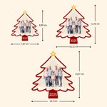 Adorno de árbol de Navidad personalizado en acrílico con foto y año diseño de copo de nieve para decoración regalo de Navidad para familia y amigos