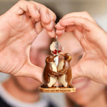 Henkilökohtainen olet minun pingviini puinen avaimenperä nimellä Ystävänpäivä Syntymäpäivä Vuosipäivä lahja pariskunnalle poikaystävä tyttöystävä