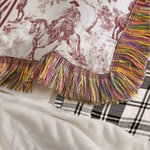 Personalizzato retrò occidentale Cowboy stile morbido Tassel Throw Blanket con nome Home Decor Compleanno Anniversario regalo per le donne Cowboy Lovers