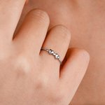 Gepersonaliseerde Meerdere Harten Letter Sterling zilveren ring sierlijke sieraden verjaardag Valentijnsdag verjaardagscadeau voor vriendin vrouw zus