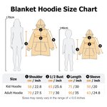 Personalised Funny Face Photo Multicolour Flannel Blanket Hoodie Daily Wear Birthday Christmas Gift for Family Friends Kids