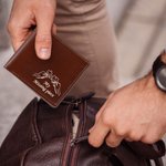 Personalised Multicolour My Missing Piece Men's PU Leather Wallet with Names Valentine's Day Anniversary Gift for Boyfriend Husband