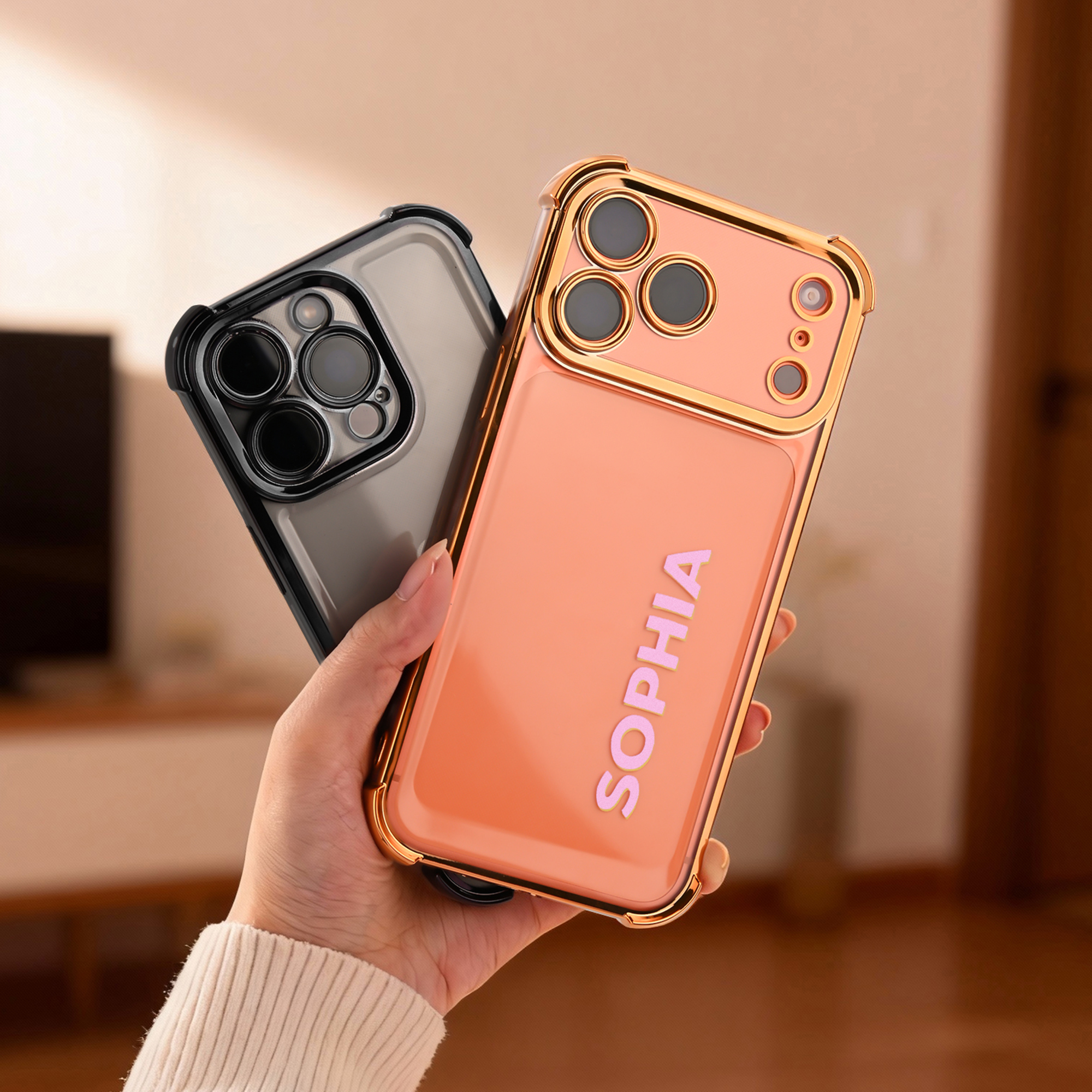 Coque personnalisée en silicone souple anti-collision pour iPhone ou Samsung Utilisation quotidienne Cadeau d'anniversaire pour elle