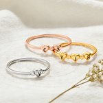 Gepersonaliseerde Meerdere Harten Letter Sterling zilveren ring sierlijke sieraden verjaardag Valentijnsdag verjaardagscadeau voor vriendin vrouw zus