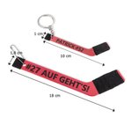 Personalisierter Mini Eishockeyschläger Schlüsselanhänger 3D-Druck mit Wunschtext und Nummer Winterspiele Geschenk für Teams Eishockey-Liebhaber