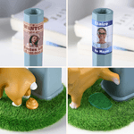 Personalized Spoof Dog Telephone Pole Pen Stand with Name Photo and Text Office Use Birthday Gift for Colleagues Friends