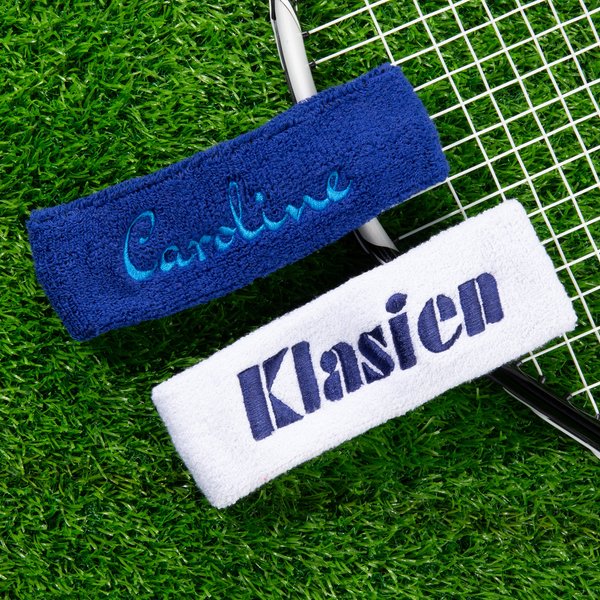 Personalized Embroidered Name 100% Cotton Sweat-Wicking Sport Headband Sports Accessory Birthday Gift for Sports Lovers