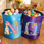 Personalized Cute Easter Bunny Letter LED Light Basket with Name Easter Gift for Kids  Family