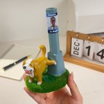 Personalized Spoof Dog Telephone Pole Pen Stand with Name Photo and Text Office Use Birthday Gift for Colleagues Friends