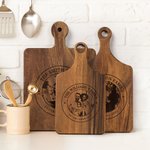 Personalised Engraved Photo Design Wood Charcuterie Chopping Board with Handle and Name Home Decor Birthday Wedding Gift for Family