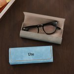 Personalisierte PU Leder Multi-Color Brillenhalter mit Namen und Initialen täglichen Gebrauch Geburtstag Geschenk für Papa Mama