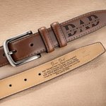 Personligt pappa hjärtmönster 1-6 namn Läderbälte med casual spänne för män med graverad titel Födelsedag Fars dag present till far make