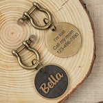 Personalisierte Vintage-Stil Runde Haustier Namensschild täglichen Gebrauch Haustier Party Geburtstag Geschenk für Tierbesitzer Liebhaber