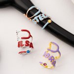 Gepersonaliseerde Multicolor Naam Geboortesteen Stethoscoop ID Tag Medische accessoire Verpleegkundige Dag Waardering Afstuderen Gift voor verpleegkundige arts Medisch Student