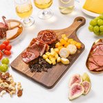 Personalised Flower Highland Cow Reversible Cheese Charcuterie Chopping Board with Grip Housewarming Birthday Gift for Highland Cow Lovers