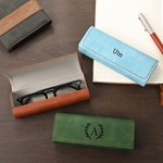 Personalisierte PU Leder Multi-Color Brillenhalter mit Namen und Initialen täglichen Gebrauch Geburtstag Geschenk für Papa Mama