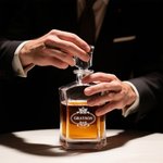 Personalized Engraved Vintage Border Text Whiskey Decanter Bar Accessory Birthday Gift for Men Whiskey Lovers