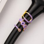 Gepersonaliseerde Multicolor Naam Geboortesteen Stethoscoop ID Tag Medische accessoire Verpleegkundige Dag Waardering Afstuderen Gift voor verpleegkundige arts Medisch Student