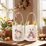 Personalisierte niedliche Hase Osterkorb mit Namen und Initialen täglichen Gebrauch Geburtstag Ostergeschenk für Kinder Jungen Mädchen