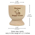 Personalized Easter Egg Rabbit Wooden Egg Cup  with Name and Text Egg Holder Easter Gift for Kids Family