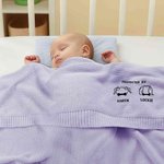 Personalised Multi-Colour Embroidered 1-2 Pet Ear Outlines Baby Blanket with Name Baby Shower Birthday Gift for Babies Parents