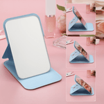 Personalized Crystal Birth Flower Butterfly PU Leather Makeup Mirror with Name Foldable Travel Essential Birthday Anniversary Gift for Women