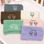 Personalised Multi-Colour Embroidered 1-2 Pet Ear Outlines Baby Blanket with Name Baby Shower Birthday Gift for Babies Parents