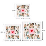 Cornice portafoto quadrata personalizzata in acrilico, collage con 8 foto, decorazione da scrivania - Regalo per San Valentino e anniversario