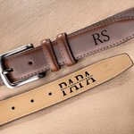 Ceinture Homme en Cuir Personnalisée avec Gravure Cadeau Anniversaire Fête des Pères pour Papa Grand-Père