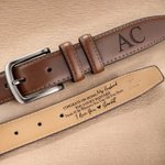 Cinturón de cuero personalizado I Love You con texto grabado Aniversario Día de San Valentín Viaje de negocios Accesorio Regalo para Marido