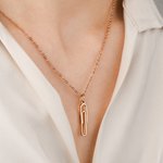 Personalisierte Büroklammer Halskette mit eingraviertem Namen Modeschmuck täglichen Gebrauch Geburtstag Geschenk für Frauen Büroangestellte