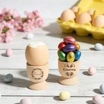 Personalized Easter Egg Rabbit Wooden Egg Cup  with Name and Text Egg Holder Easter Gift for Kids Family