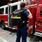 Personalized Firefighter Large Capacity Reflective Strip Backpack with Name Daily Use Birthday Gift for Firefighters Firemen