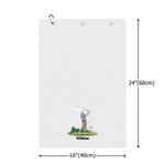 Personalized Embroidered Cartoon Golf Character Quick Dry Waffle Golf Towel with Name Sport Accessories Birthday Gift for Golf Players Lovers