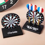 Support de fléchettes en impression 3D personnalisé avec Texte - Socle pour 3 fléchettes - Cadeau d'anniversaire pour les amateur de fléchettes